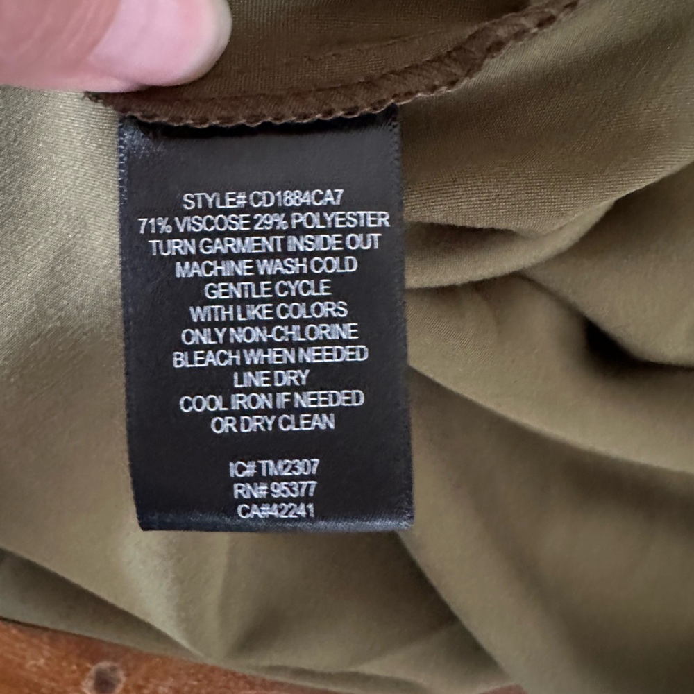 Evereve Sanctuary Slip Midi dress army‎ green satin size L NWT - Picture 8 of 9